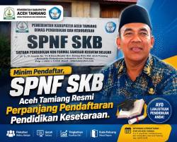  Minim Pendaftar, SPNF SKB Aceh Tamiang Resmi Perpanjang Pendaftaran Pendidikan Kesetaraan