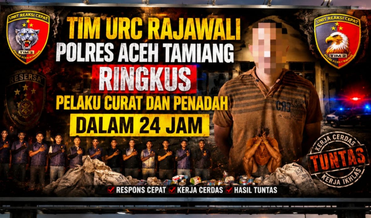 Tim URC Rajawali Polres Aceh Tamiang Ringkus Pelaku Curat Dan Penadah Dalam 24 Jam